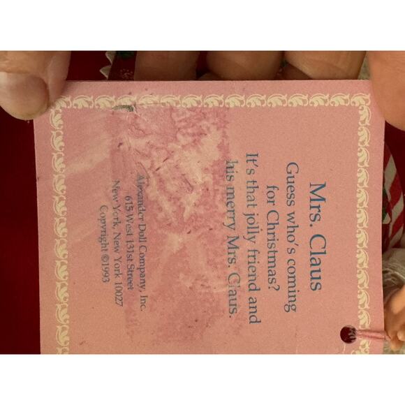 Vintage Madame Alexander Mrs. Claus Doll with Tag - Picture 9 of 10